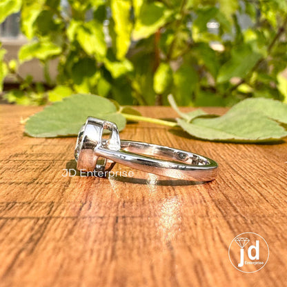 1.30CT Round Cut Aqua Blue Moissanite Engagement Ring, Bezel Set Wedding Ring, Comfort Fit Anniversary Gift Ring, Solitaire Moissanite Ring