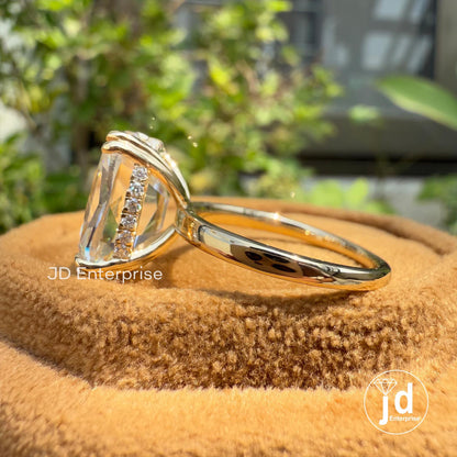 Antique 6.00 CT Cushion Old Mine Cut Moissanite Ring, Hidden Halo Engagement Ring, Wedding Ring, Anniversary Gifts Ring, Handmade Ring