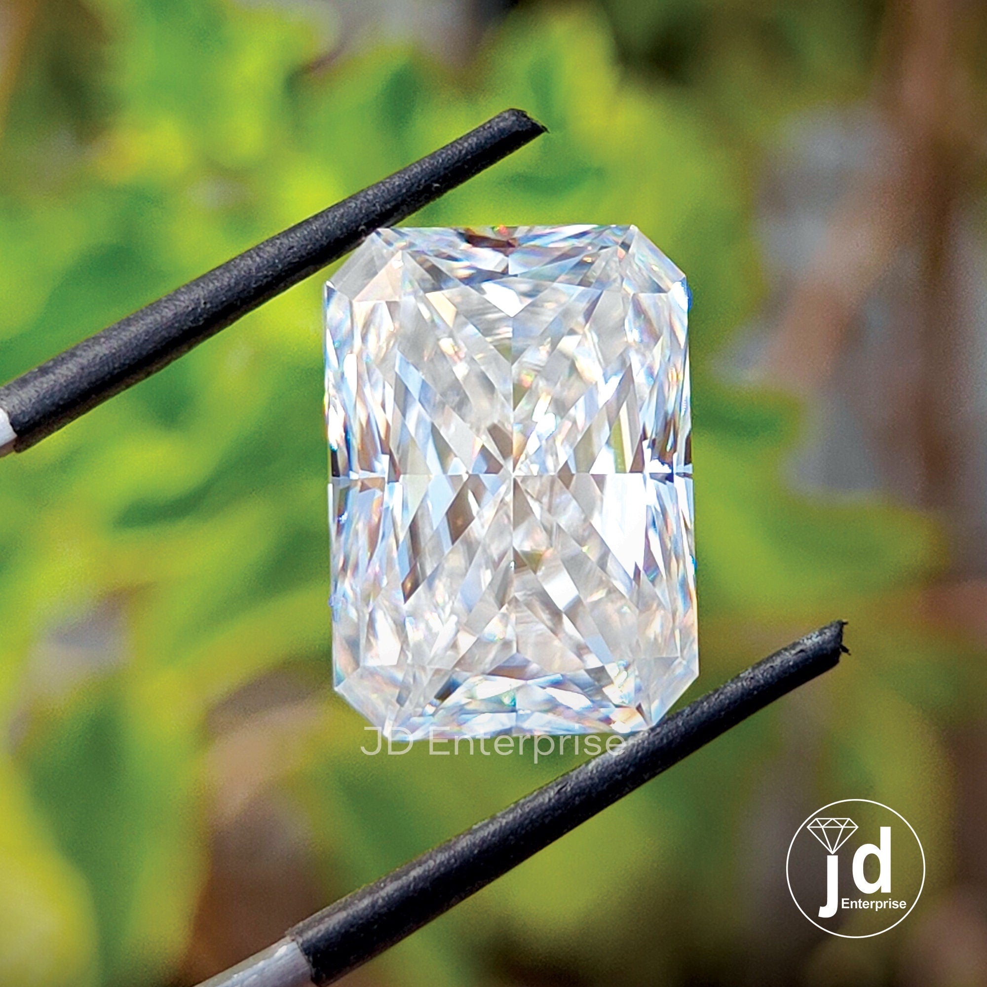 7.50CT Sparkling Radiant Cut Loose Moissanite for Customize Jewelry, Crushed Ice Moissanite for Engagement Ring, High Quality Big Moissanite