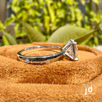 1.25 CT Princess Cut Moissanite Engagement Ring, Solitaire Wedding Ring, Princess Cut Moissanite Ring, Anniversary Gift Ring, Ring for Women
