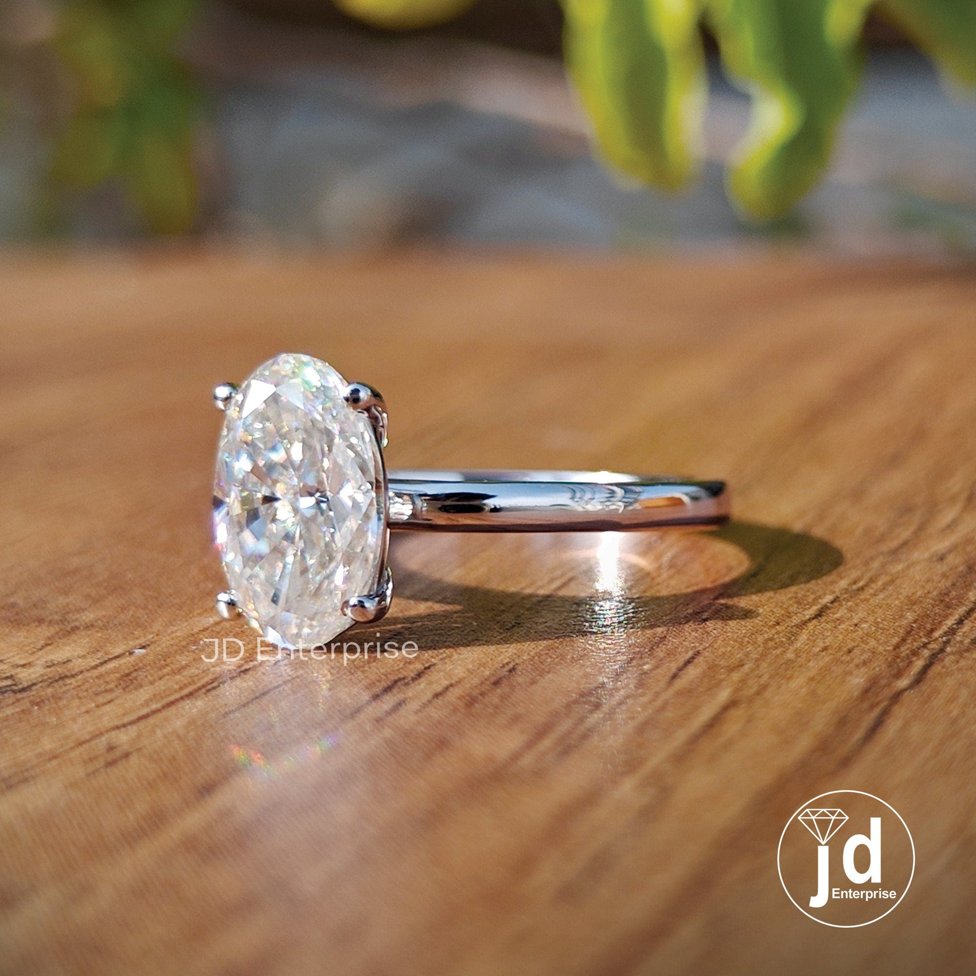 Oval Engagement Ring, Moissanite Wedding Ring, 1.50 CT Oval Moissanite Solitaire Ring, Anniversary Gift Ring, Propose Ring, Promise Ring
