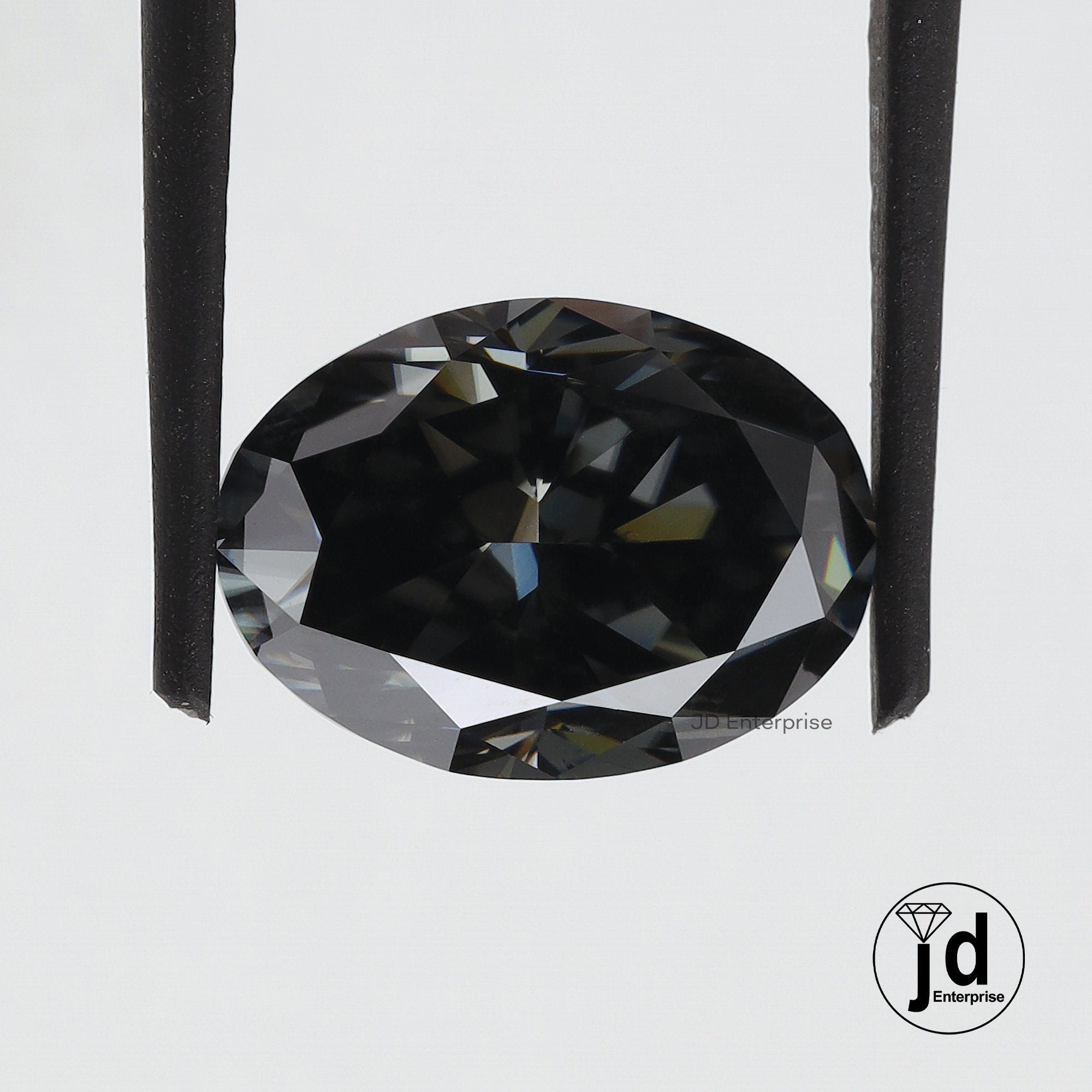 4.17 CT Dark gray Loose Oval Cut Moissanite / Oval Loose for Engagement Jewelry / Handcrafted Moissanite Loose For Solid Gold Jewelry
