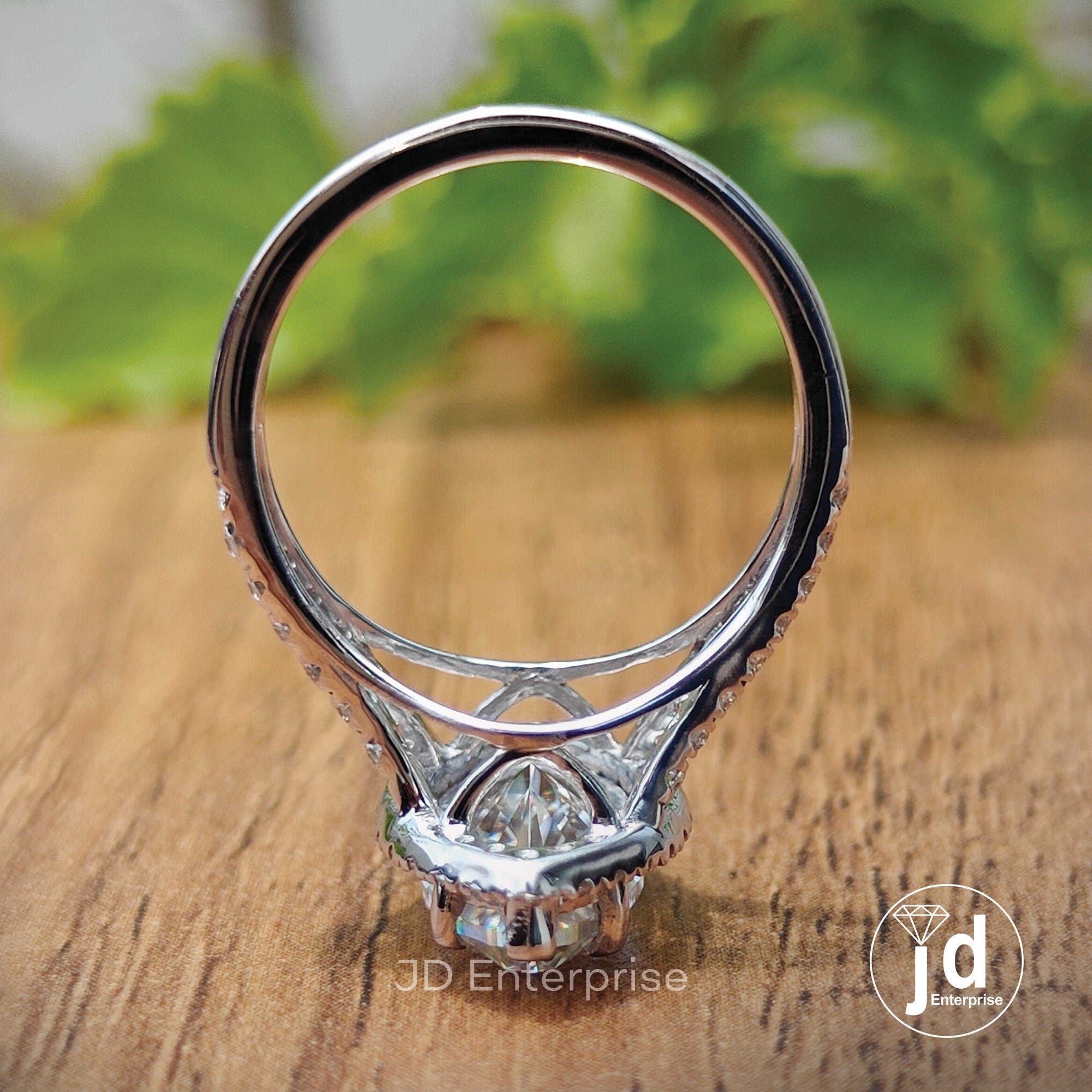 3.50CT Colorless Marquise Cut Engagement Ring, Halo Wedding Ring, Split Shank Ring, Accent Bridal Ring, Anniversary Gifts, Pave Promise Ring