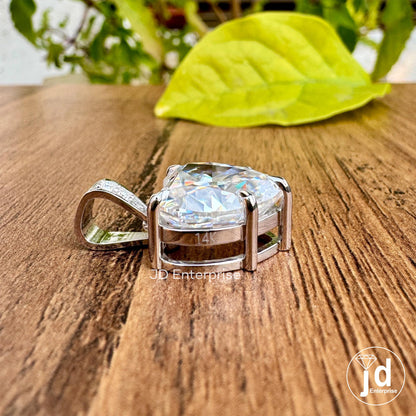 9.00 CT Big Heart Shape Moissanite Pendant, Large Solitaire Charm Pendant for Necklaces, Anniversary/Bridesmaid Gifts, Daily Wear Jewelry