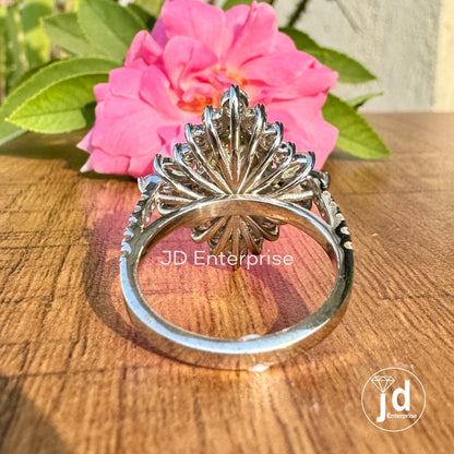 4.00 CT Mint Green Marquise Cut Moissanite Engagement Ring, Pave Set Wedding Ring, Round & Marquise Cut Halo Ring, Anniversary Ring for Her