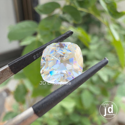 4.25 CT Cushion Old Mine Cut Loose Moissanite for Vintage Style Customized Engagement or Wedding Ring, Antique Old Cut Moissanite