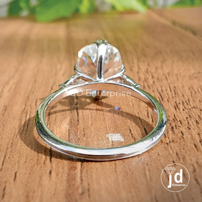 Vintage Engagement Ring, 3.50 CT Colorless Old Mine Cut Cushion Moissanite Wedding Ring, Miligrain Ring, Fish Tail Prong, Bridal Ring