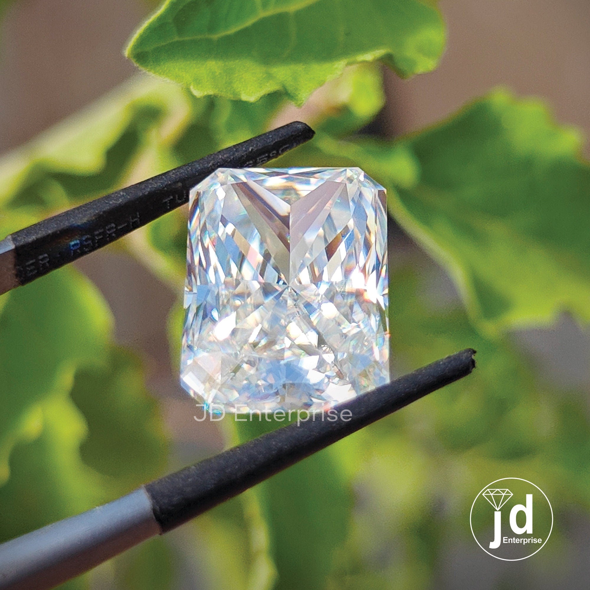 7.50CT Sparkling Radiant Cut Loose Moissanite for Customize Jewelry, Crushed Ice Moissanite for Engagement Ring, High Quality Big Moissanite