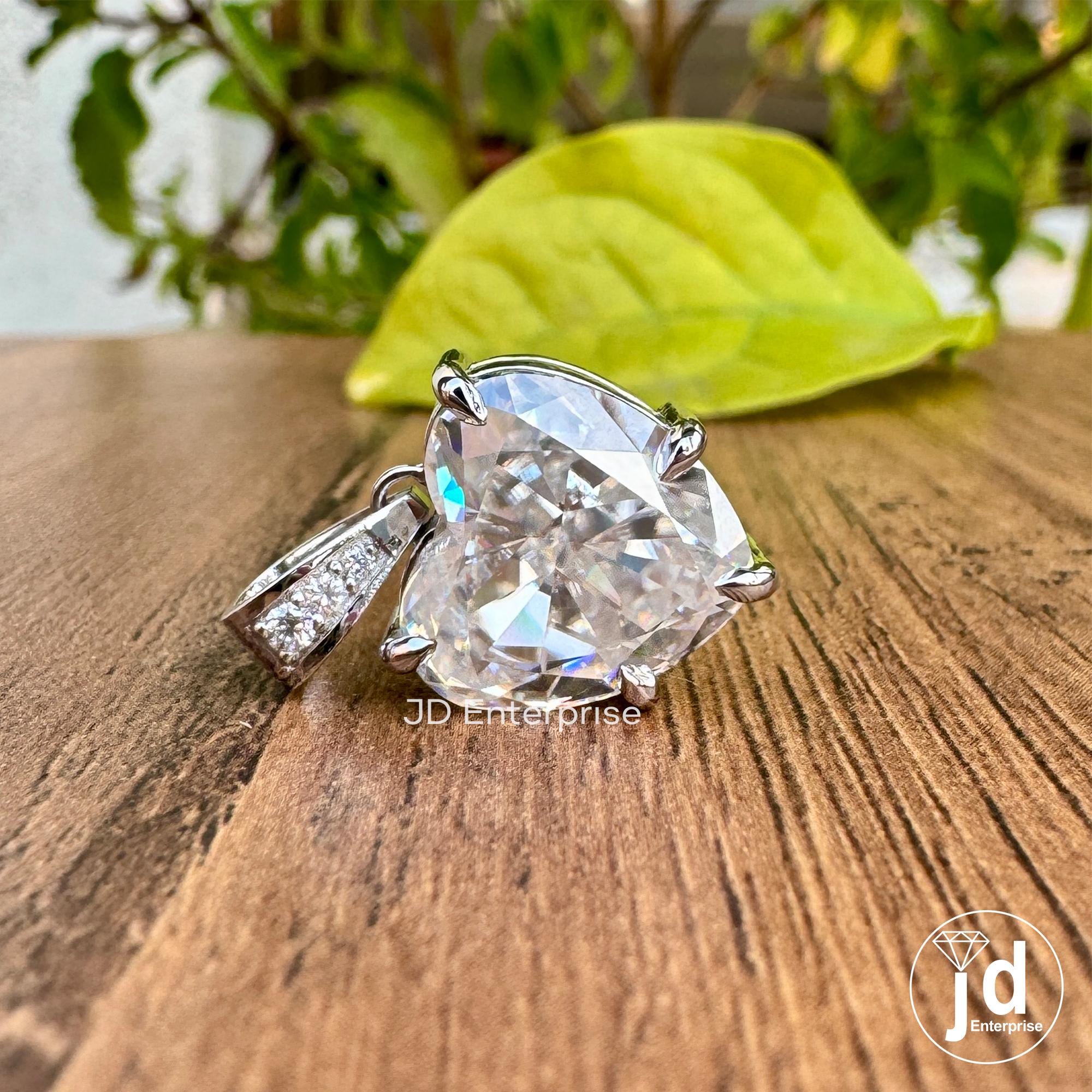 9.00 CT Big Heart Shape Moissanite Pendant, Large Solitaire Charm Pendant for Necklaces, Anniversary/Bridesmaid Gifts, Daily Wear Jewelry
