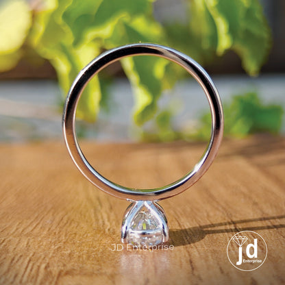 Oval Engagement Ring, Moissanite Wedding Ring, 1.50 CT Oval Moissanite Solitaire Ring, Anniversary Gift Ring, Propose Ring, Promise Ring