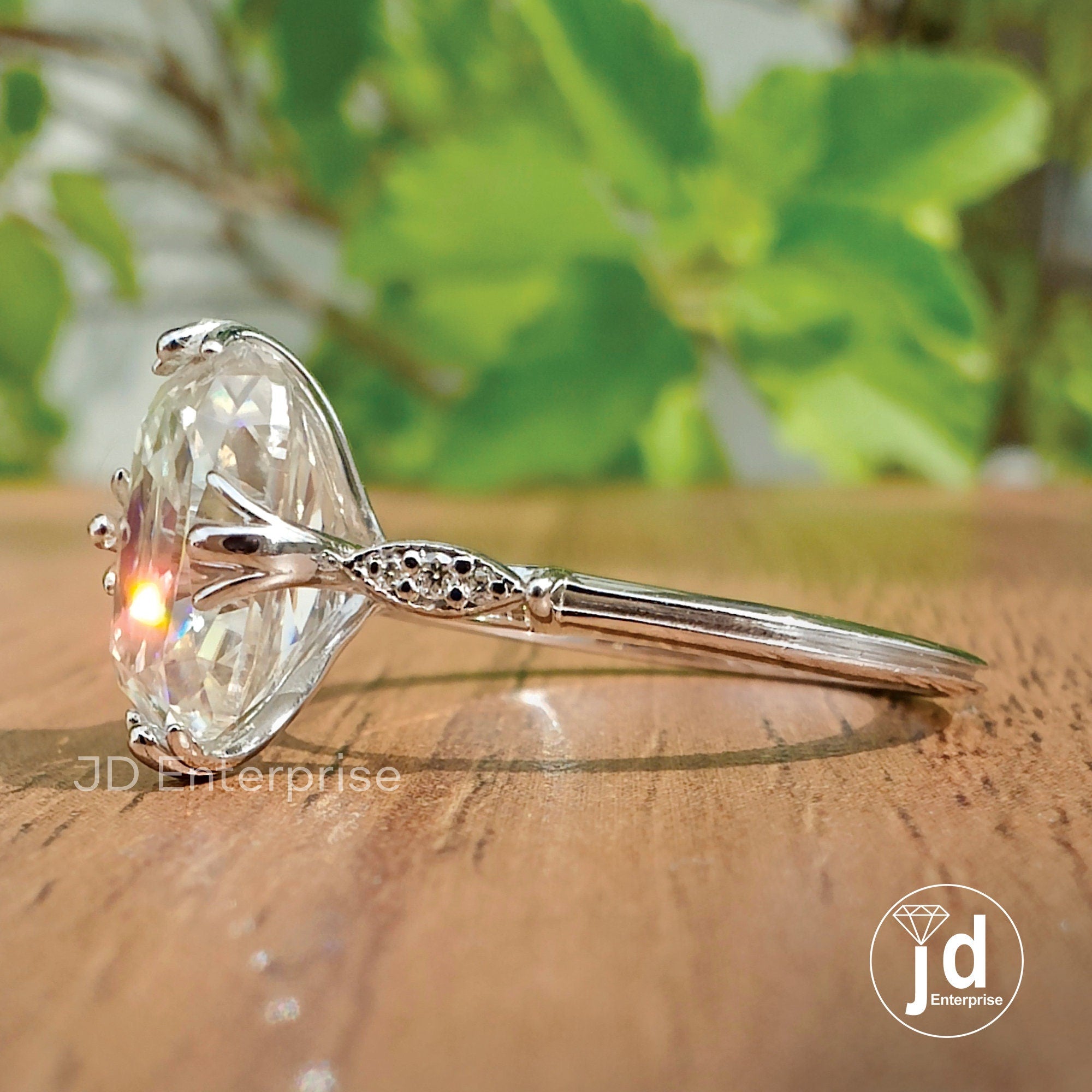 Vintage Engagement Ring, 3.50 CT Colorless Old Mine Cut Cushion Moissanite Wedding Ring, Miligrain Ring, Fish Tail Prong, Bridal Ring