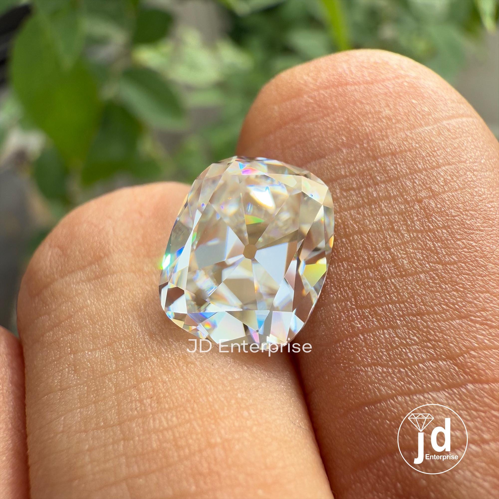 4.25 CT Cushion Old Mine Cut Loose Moissanite for Vintage Style Customized Engagement or Wedding Ring, Antique Old Cut Moissanite