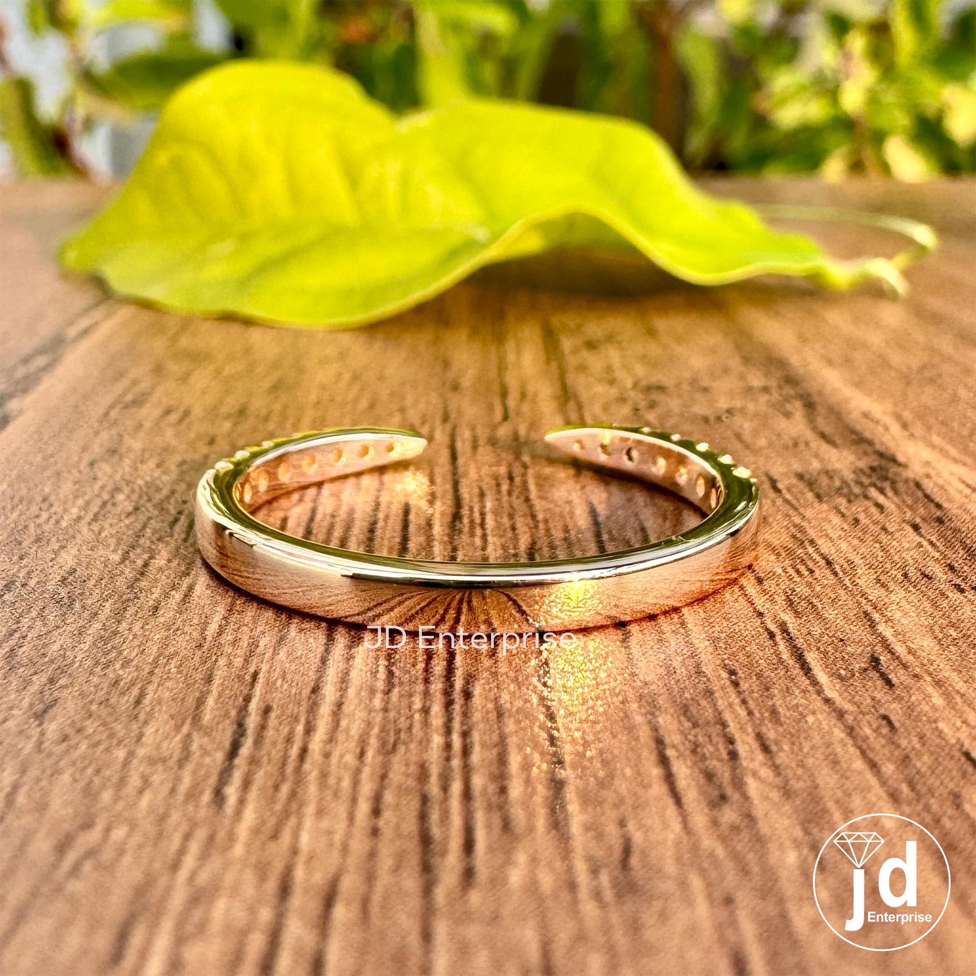 Colorless Open Gap Unique Engagement Claw Band, Wedding Matching Stacking Band for Women, Spacer Half Eternity Band, Cuff Engagement Band