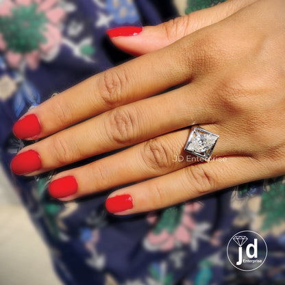 Dutch Marquise Cut Moissanite Engagement Ring, Solitaire Wedding Ring, Bridesmaid Ring, Split Shank Proposal Ring, Anniversary Gifts