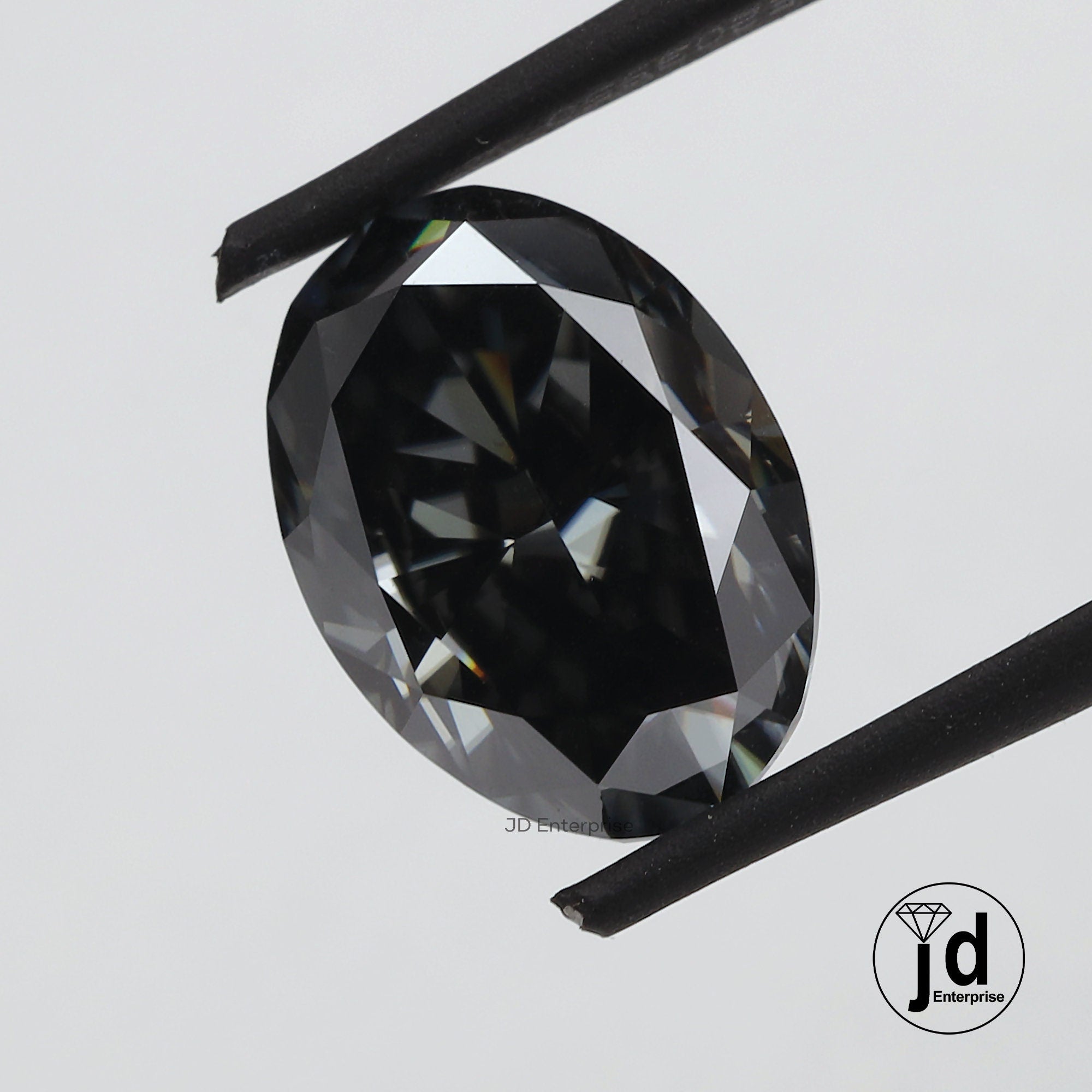 4.17 CT Dark gray Loose Oval Cut Moissanite / Oval Loose for Engagement Jewelry / Handcrafted Moissanite Loose For Solid Gold Jewelry