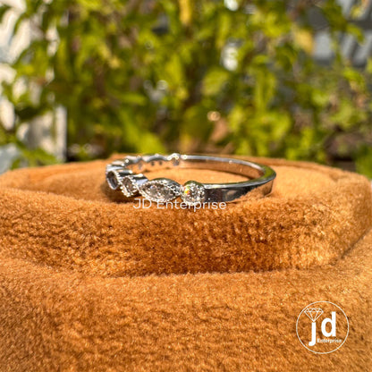 Art Deco Wedding Band, Half Eternity Band, Vintage Style Moissanite Band, Stacking Ring, Milgrain Band, Matching Anniversary Promise ring