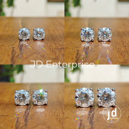 Gold Stud Earrings for Women, Daily Wear Earrings, Moissanite Stud Earrings Screw Back, Birthday Gifts, Graduations Gifts for Her