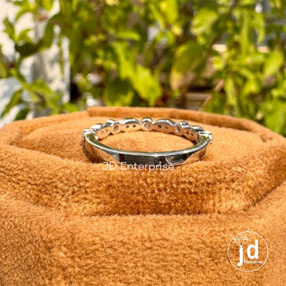 Art Deco Wedding Band, Half Eternity Band, Vintage Style Moissanite Band, Stacking Ring, Milgrain Band, Matching Anniversary Promise ring
