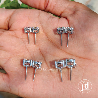 Gold Stud Earrings for Women, Daily Wear Earrings, Moissanite Stud Earrings Screw Back, Birthday Gifts, Graduations Gifts for Her