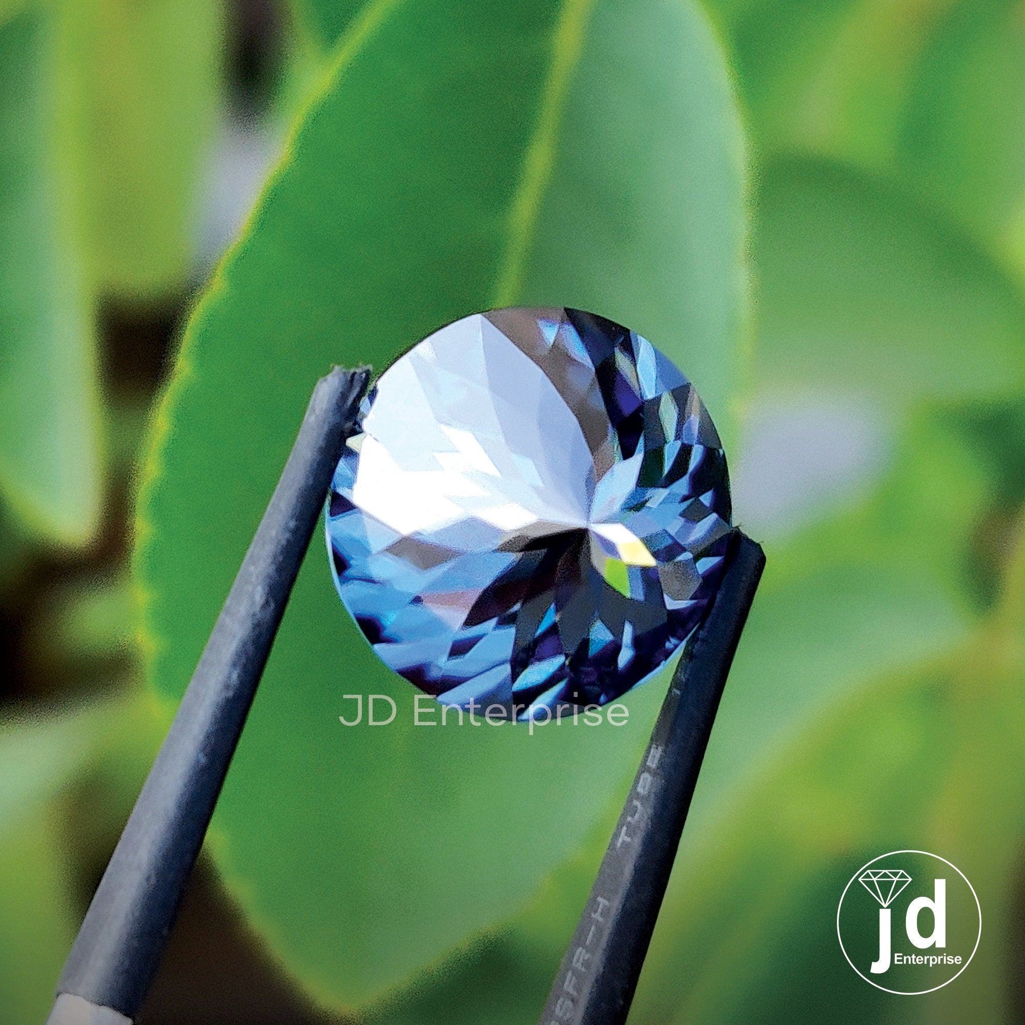 5.05CT Unique Handcrafted Portuguese Cut Deep Blue Loose Moissanite for Engagement Ring, Vintage Moissanite Jewelry Making Stone, For Gift