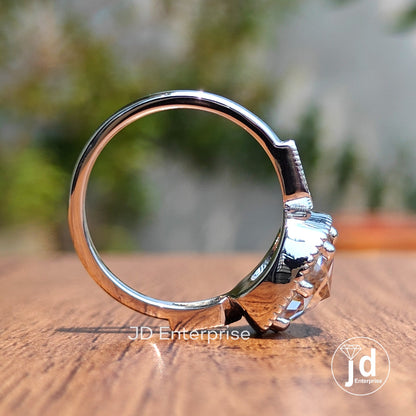 3.00 CT Antique Rose Cut Cushion Moissanite Engagement Ring, Milgrain Ring, Wedding Ring, Pave Basket Set Art Deco Ring, Anniversary Ring