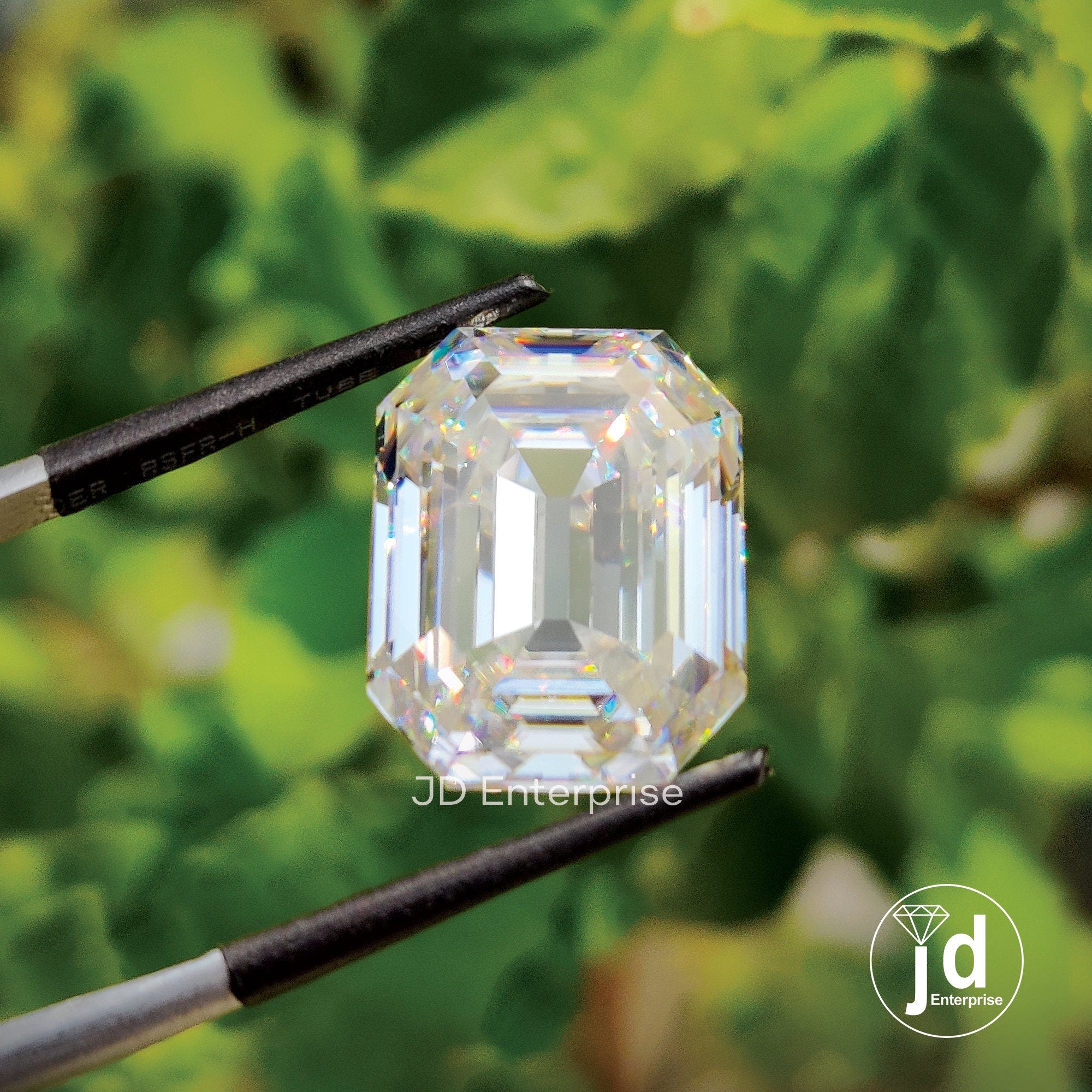12.30 CT Colorless Emerald Old Mine Cut Loose Moissanite for Engagement Ring, Wedding Ring or Pendant, Excellent Cut Handcrafted Moissanite