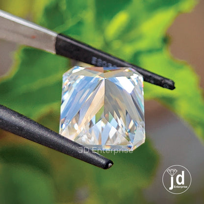 7.50CT Sparkling Radiant Cut Loose Moissanite for Customize Jewelry, Crushed Ice Moissanite for Engagement Ring, High Quality Big Moissanite
