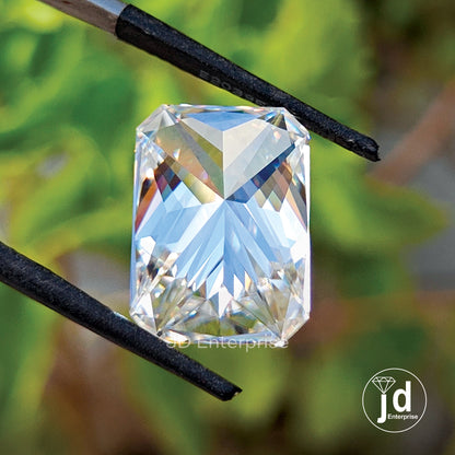 7.50CT Sparkling Radiant Cut Loose Moissanite for Customize Jewelry, Crushed Ice Moissanite for Engagement Ring, High Quality Big Moissanite
