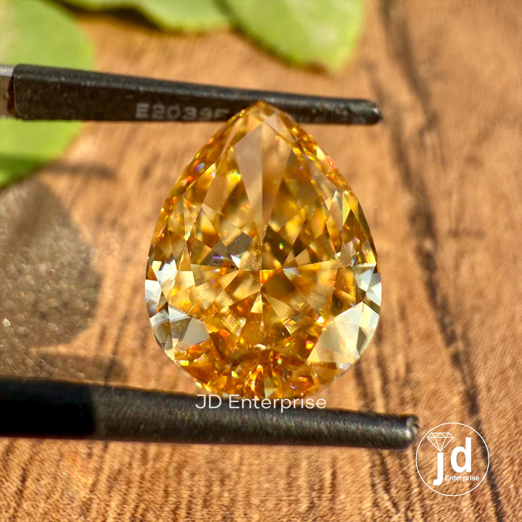 5.10 CT Pear Cut Champagne Loose Moissanite for Engagement Ring, Tear Drop Moissanite, Handmade Champagne Moissanite, Custom Jewelry