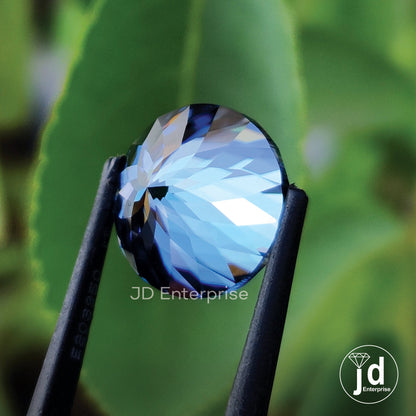 5.05CT Unique Handcrafted Portuguese Cut Deep Blue Loose Moissanite for Engagement Ring, Vintage Moissanite Jewelry Making Stone, For Gift