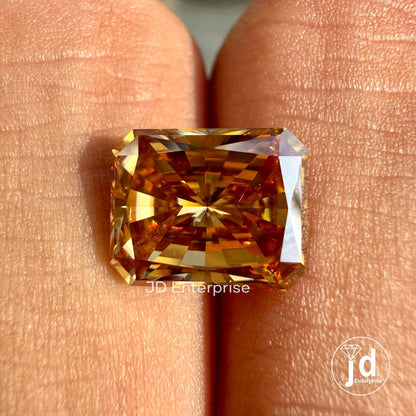 3.50 CT Sparkling Radiant Cut Loose Moissanite for Customize Jewelry, Crushed Ice Moissanite for Engagement/Wedding Ring