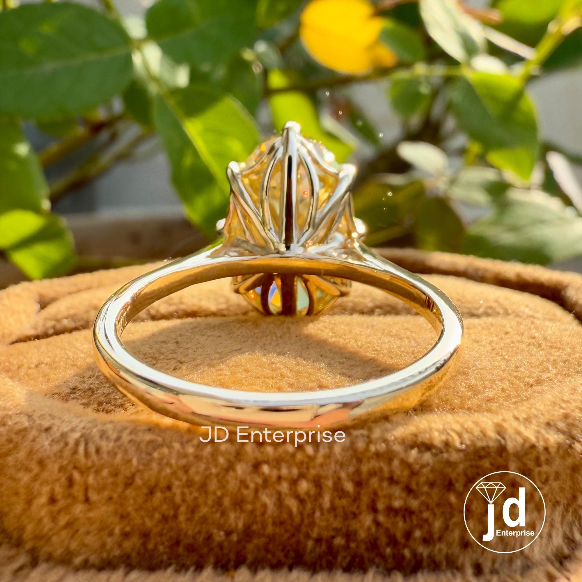 Oval Engagement Ring, 6.50 CT Canary Yellow Moissanite Diamond Wedding Ring for Women, Oval Solitaire Propose Ring, Anniversary Gifts Ring
