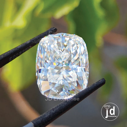 Stunning 7.26 CT Colorless Elongated Cushion Cut Handcrafted Moissanite for Engagement Ring/Wedding Ring or Jewelry Making, Loose Moissanite