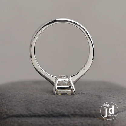 Timeless Elegance 3.00 CT Colorless Emerald Cut Moissanite Engagement Ring, Solitaire Wedding Ring, Anniversary Gifts Ring, Promise Ring