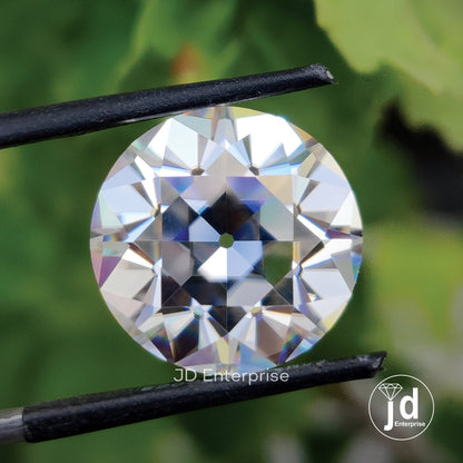 8.23 CT Colorless Round Old European Cut Loose Moissanite, Old Cut Vintage Moissanite Best for Antique Vintage Moissanite Ring, Wedding Ring