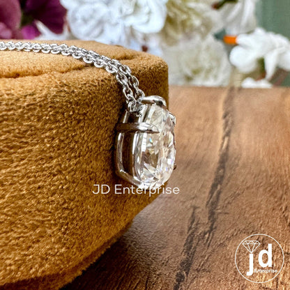 Colorless 4.00 CT Pear Shape Moissanite Pendant for Women, Tear Drop Moissanite Pendant, Anniversary Gift for Her, Bridal Wedding Pendant