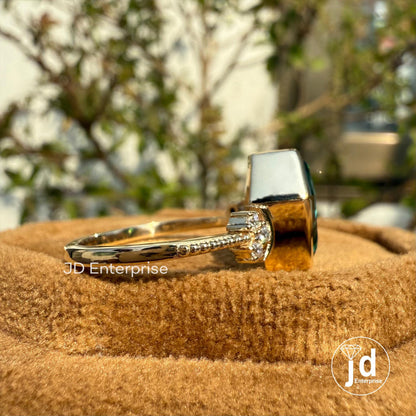 2.00 CT Green Kite Cut Moissanite Engagement Ring, Bezel Set Wedding Ring, Milgrain Work Bridal Ring, Anniversary Gifts, Proposal Ring