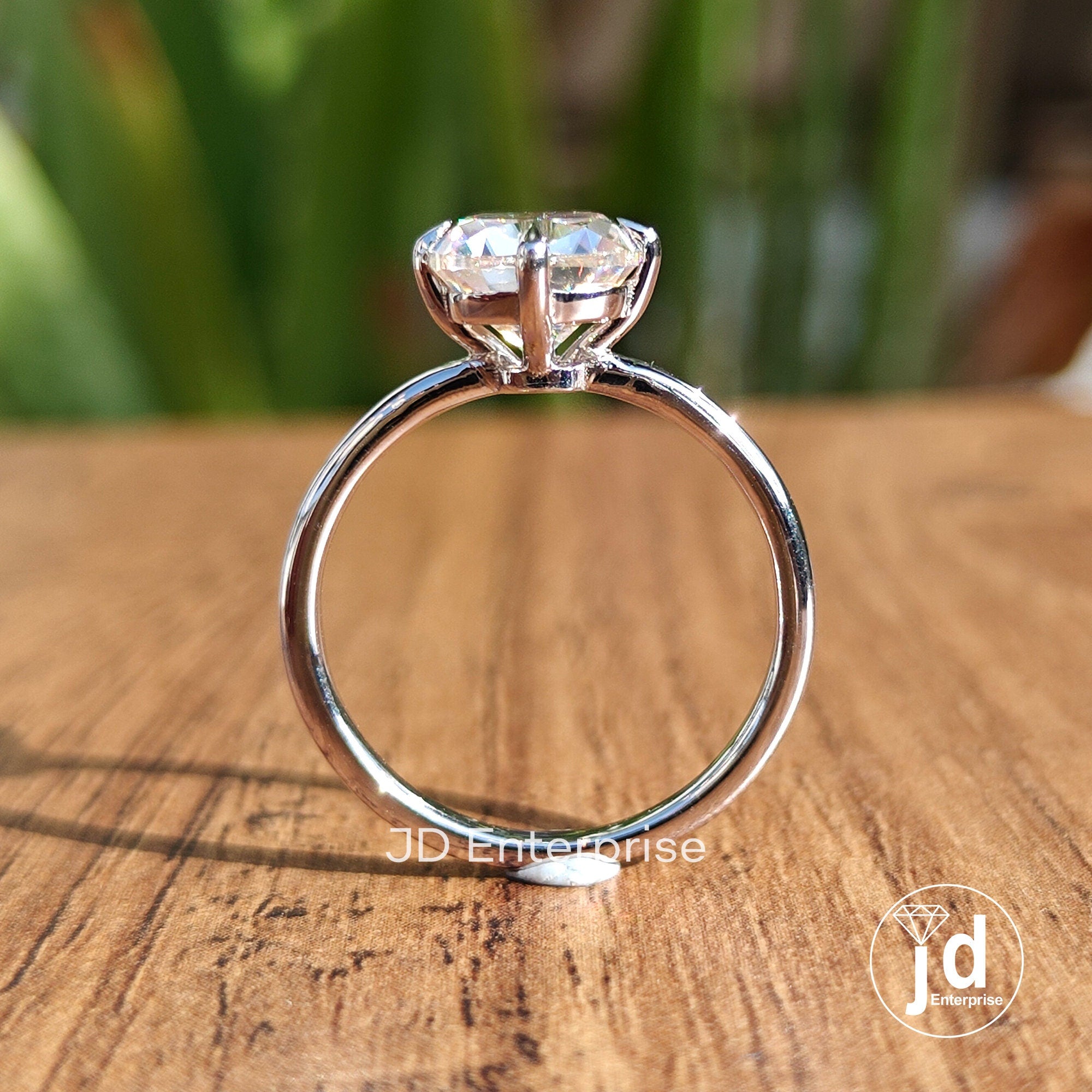 3.00CT Colorless Old Mine Cushion Cut Moissanite Engagement Ring, Proposal Ring, Vintage Style Solitaire Wedding Ring White Gold Bridal Ring