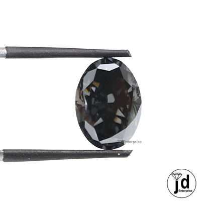 4.17 CT Dark gray Loose Oval Cut Moissanite / Oval Loose for Engagement Jewelry / Handcrafted Moissanite Loose For Solid Gold Jewelry