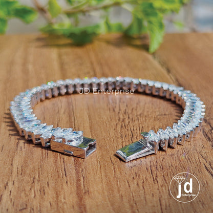 Luxuries Style Wedding Bracelet, Marquise VVS Moissanite Tennis Bracelet for Women, Stacking Wedding Bracelet, Anniversary Gift, Bridal