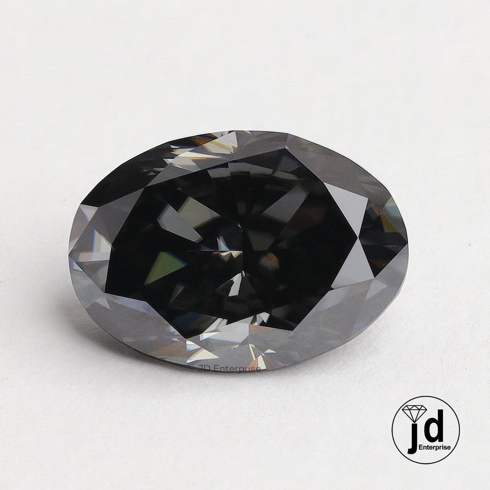 4.17 CT Dark gray Loose Oval Cut Moissanite / Oval Loose for Engagement Jewelry / Handcrafted Moissanite Loose For Solid Gold Jewelry