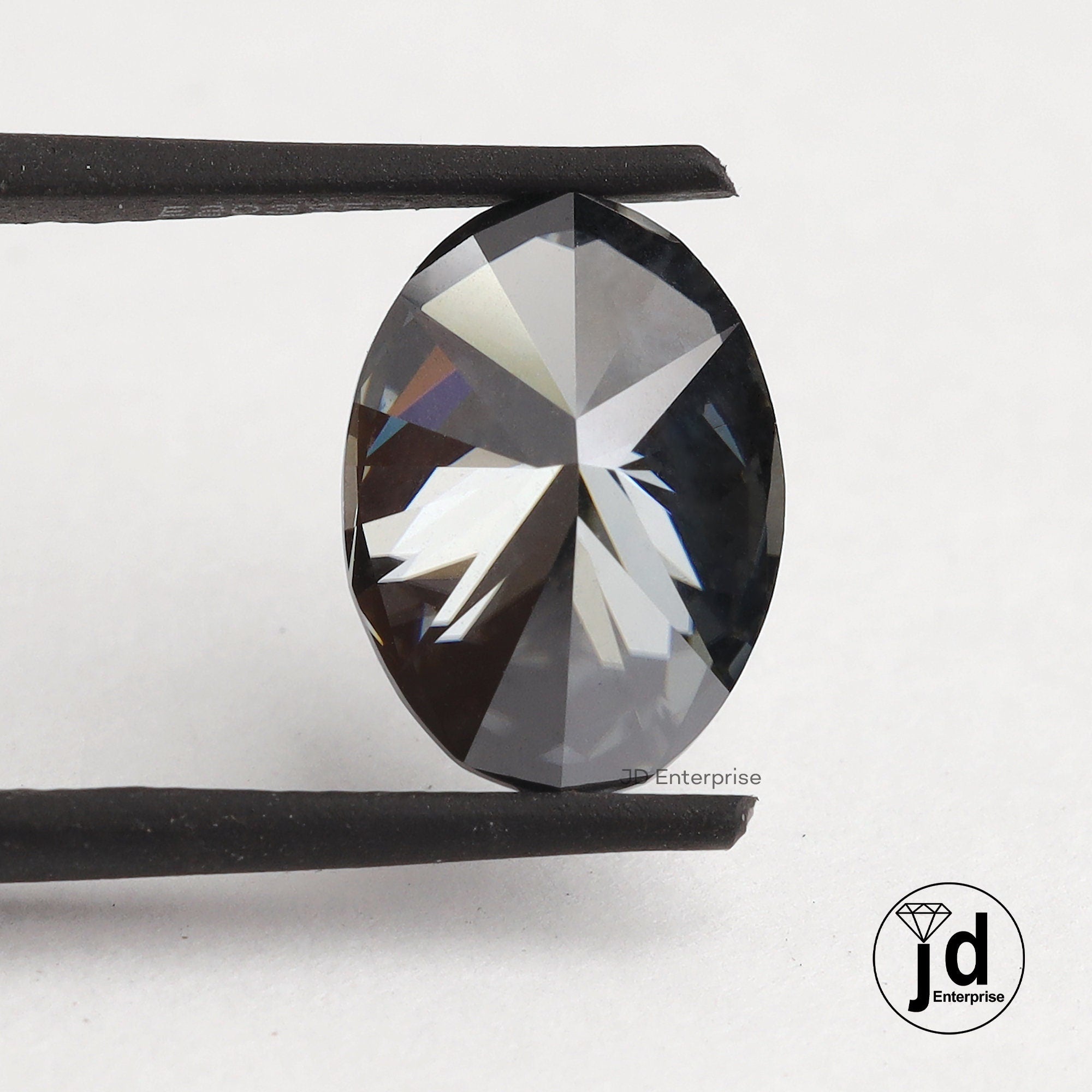 4.17 CT Dark gray Loose Oval Cut Moissanite / Oval Loose for Engagement Jewelry / Handcrafted Moissanite Loose For Solid Gold Jewelry