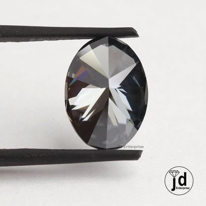 4.17 CT Dark gray Loose Oval Cut Moissanite / Oval Loose for Engagement Jewelry / Handcrafted Moissanite Loose For Solid Gold Jewelry