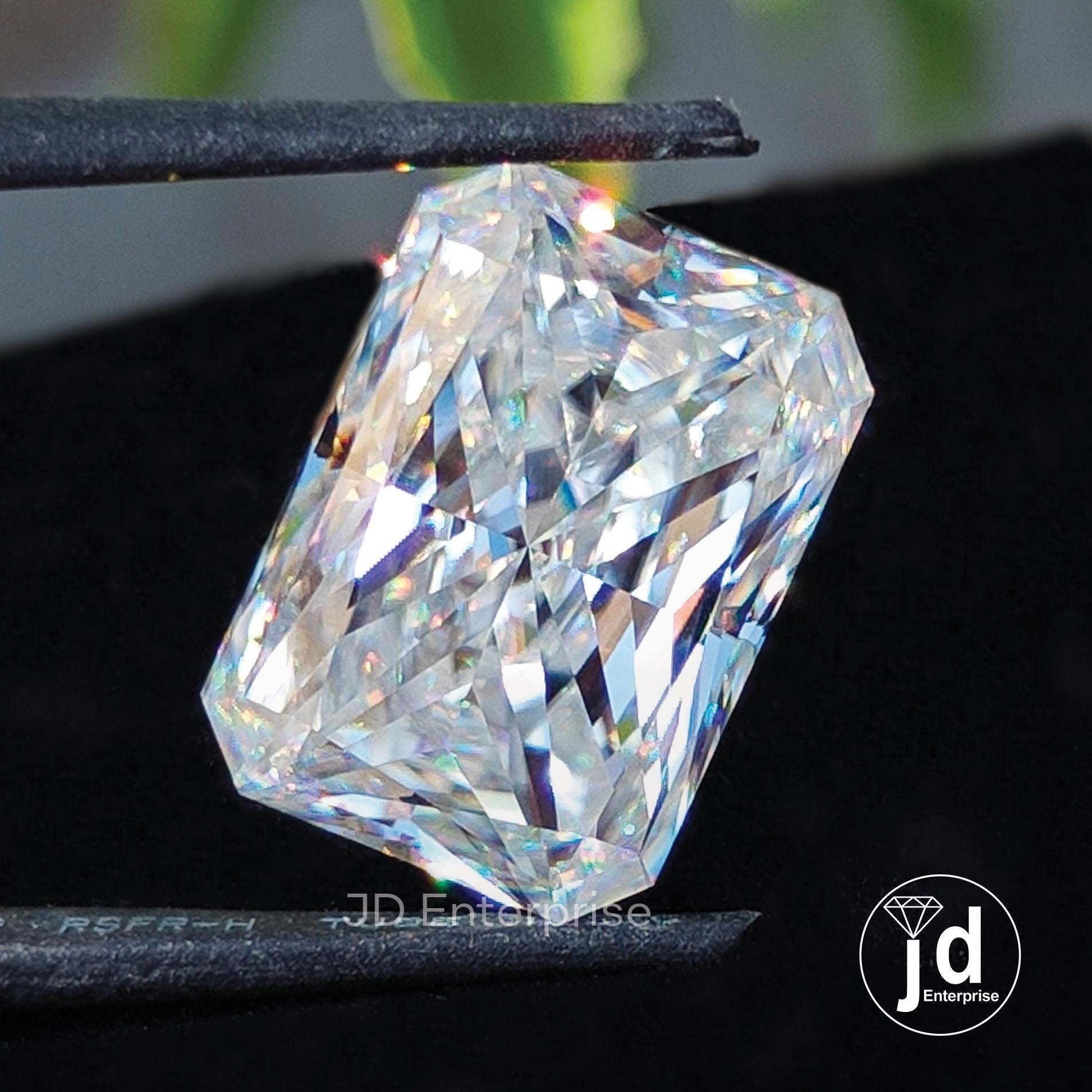 7.50CT Sparkling Radiant Cut Loose Moissanite for Customize Jewelry, Crushed Ice Moissanite for Engagement Ring, High Quality Big Moissanite