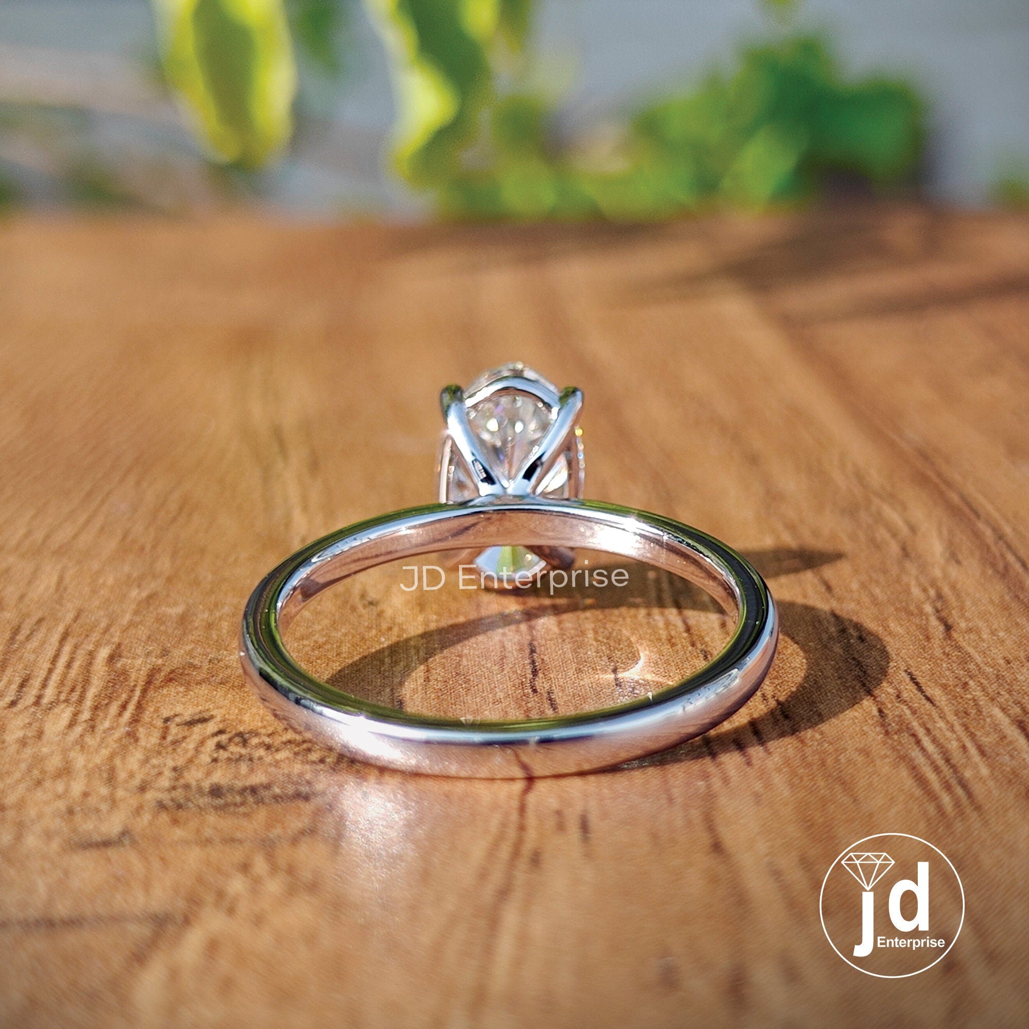 Oval Engagement Ring, Moissanite Wedding Ring, 1.50 CT Oval Moissanite Solitaire Ring, Anniversary Gift Ring, Propose Ring, Promise Ring