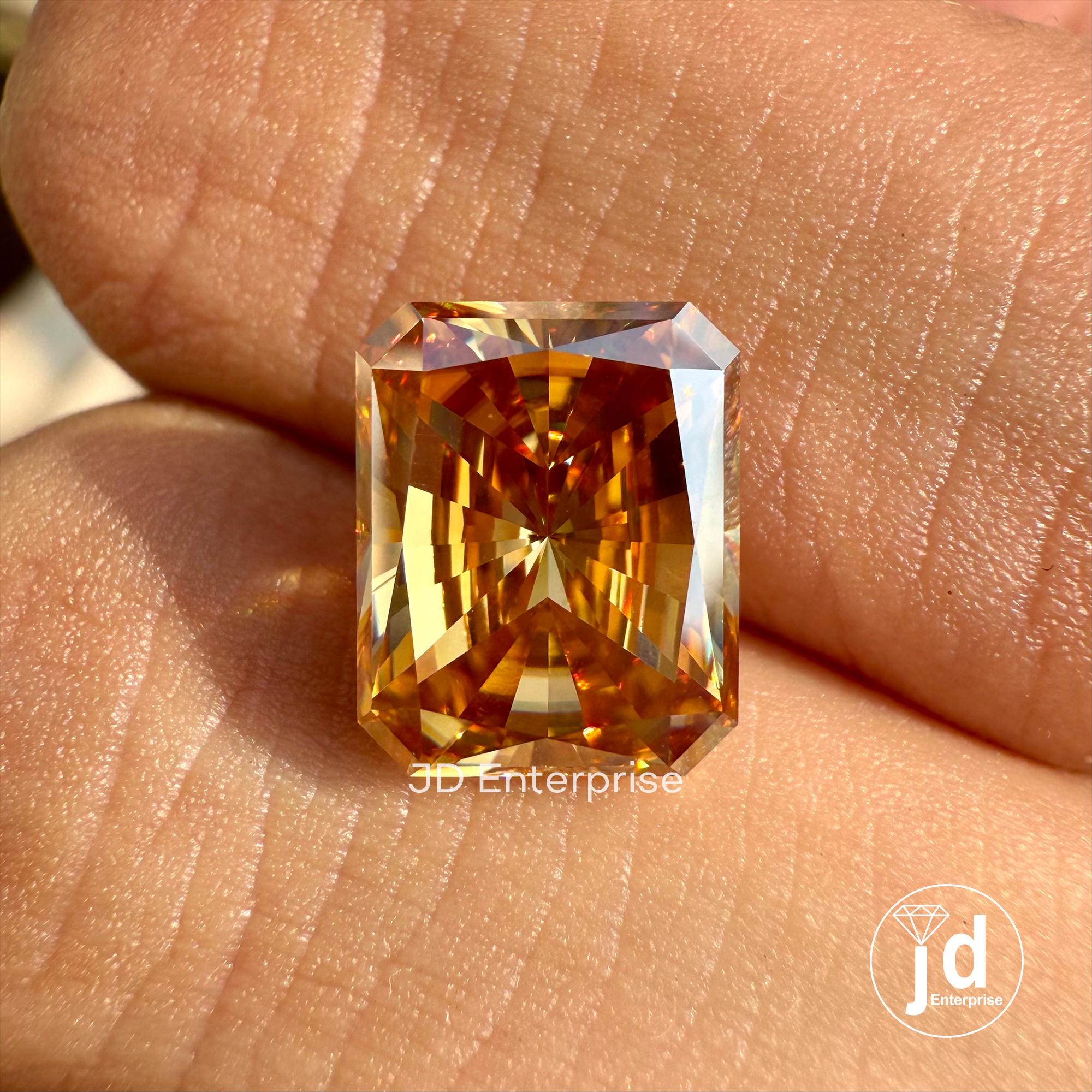 3.50 CT Sparkling Radiant Cut Loose Moissanite for Customize Jewelry, Crushed Ice Moissanite for Engagement/Wedding Ring