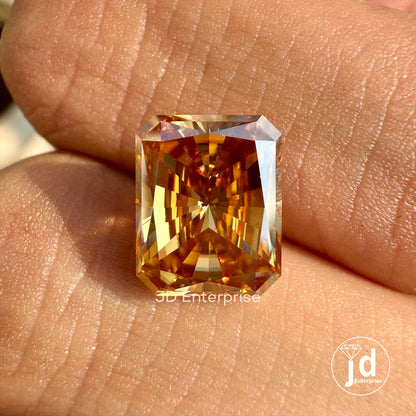 3.50 CT Sparkling Radiant Cut Loose Moissanite for Customize Jewelry, Crushed Ice Moissanite for Engagement/Wedding Ring