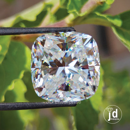 Luxurious 14.50 CT Colorless Big Cushion Cut Loose Moissanite for Making Classic Jewelry Wedding/Engagement Ring or Gold Jewelry