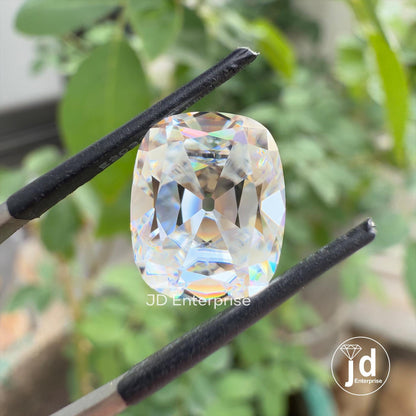4.25 CT Cushion Old Mine Cut Loose Moissanite for Vintage Style Customized Engagement or Wedding Ring, Antique Old Cut Moissanite