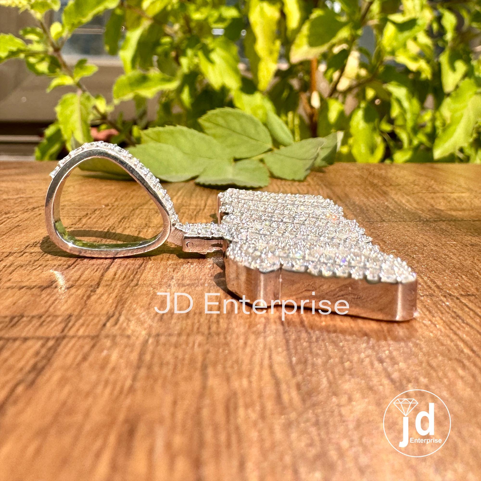 Round Moissanite VVS Custom Letter & Number Hip Hop Pendant, Men's Hip Hop Number Pendant, Moissanite Pendant, Ice Out Hip Hop Jewelry